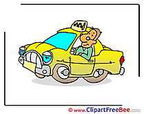 Driver Taxi Pics printable Cliparts