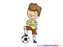 Footballer printable Illustrations for free