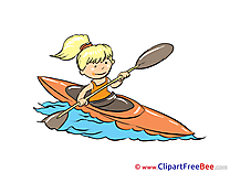 Rafting Girl printable Images for download