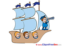 Sailling Ship Captain free Cliparts for download