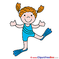 Swimmer Girl free Illustration download