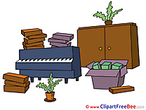 Transportation Piano Plants Cliparts printable for free