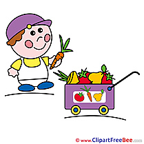 Vegetables Boy Clipart free Illustrations