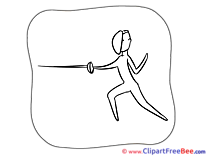 Fencing Sport Clip Art for free