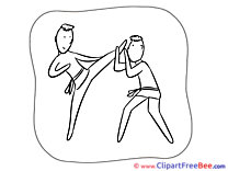 Karate printable Illustrations Sport