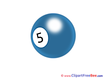 Number 5 Billiard Ball Pics Sport free Cliparts