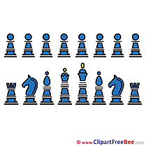 Pieces Chess Clipart Sport Illustrations