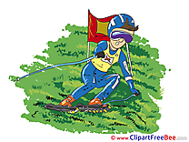 Printable Ski on Grass Sport Images