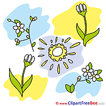 Flowers Sun Clipart free Illustrations