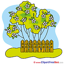 Garden Tree Cliparts printable for free