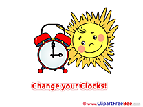 Clock Sun free Cliparts Summer