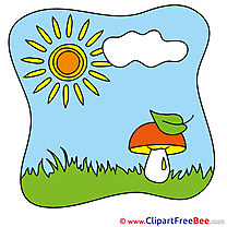 Printable Mushroom Sun Summer Images