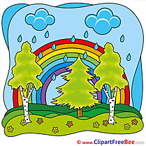 Rainbow Sky Pics Summer Illustration