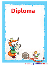 Fox printable Diploma Images