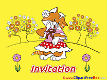 Beautiful Cat Invitations free eCards download