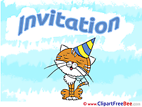 Cap Cat Invitations download Greeting Cards