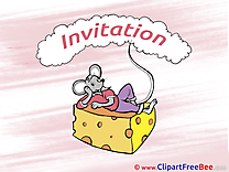 Cheese Mouse Invitations download Greeting Cards