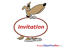 Dog Invitations Greeting Cards for free