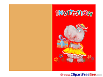 Download Hippo Wishes Invitations Postcards