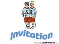 Football Player Invitations Postcards