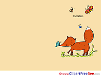 Fox Wishes Invitations free eCards