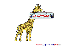Giraffe Invitations Greeting Cards