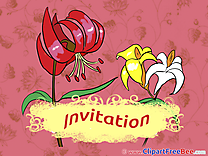 Lilies Invitations Greeting Cards for free
