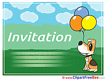Little Dog Wishes Invitations Greeting Cards