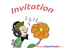 Man Flower Wishes Invitations free eCards