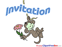 Monkey Invitations Postcards