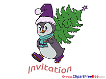 Penguin Postcards Invitations for free