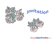 Roses free Postcards Invitations