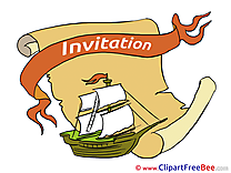 Ship Wishes Invitations Greeting Cards