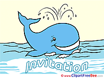 Whale Greeting Cards Invitations