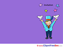 Wizard printable Invitations eCards