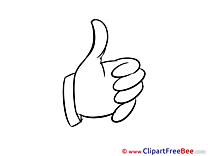 Fingers Cliparts Thumbs up for free