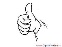 Hand Clipart Thumbs up Illustrations
