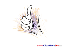 Hand free Illustration Thumbs up