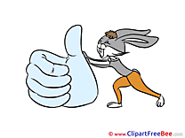 Hare Thumbs up Illustrations for free