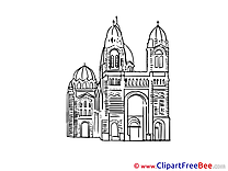 Coloring Cathedral Images download free Cliparts