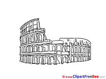 Colosseum Rome Clipart free Illustrations