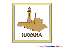 Havana Cuba free printable Cliparts and Images