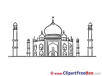 Taj Mahal Mosque Clipart free Illustrations