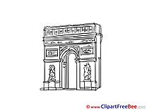Triumphal Arch Paris Cliparts printable for free