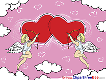 Angels Love Hearts Clipart Valentine's Day Illustrations