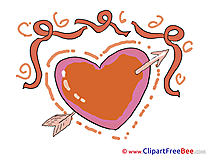 Arrow Ribbon Heart Clipart Valentine's Day free Images