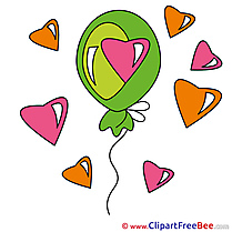 Balloon Hearts Cliparts Valentine's Day for free