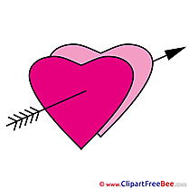 Drawing Heart Cliparts Valentine's Day for free