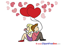 Enamored printable Illustrations Valentine's Day