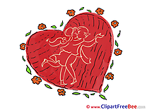 Flowers Heart Cliparts Valentine's Day for free